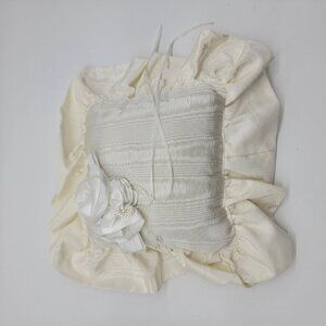 Beverly Clark Collection‎ Ivory Wedding Rings Pillow for Ring Bearer Ceremony